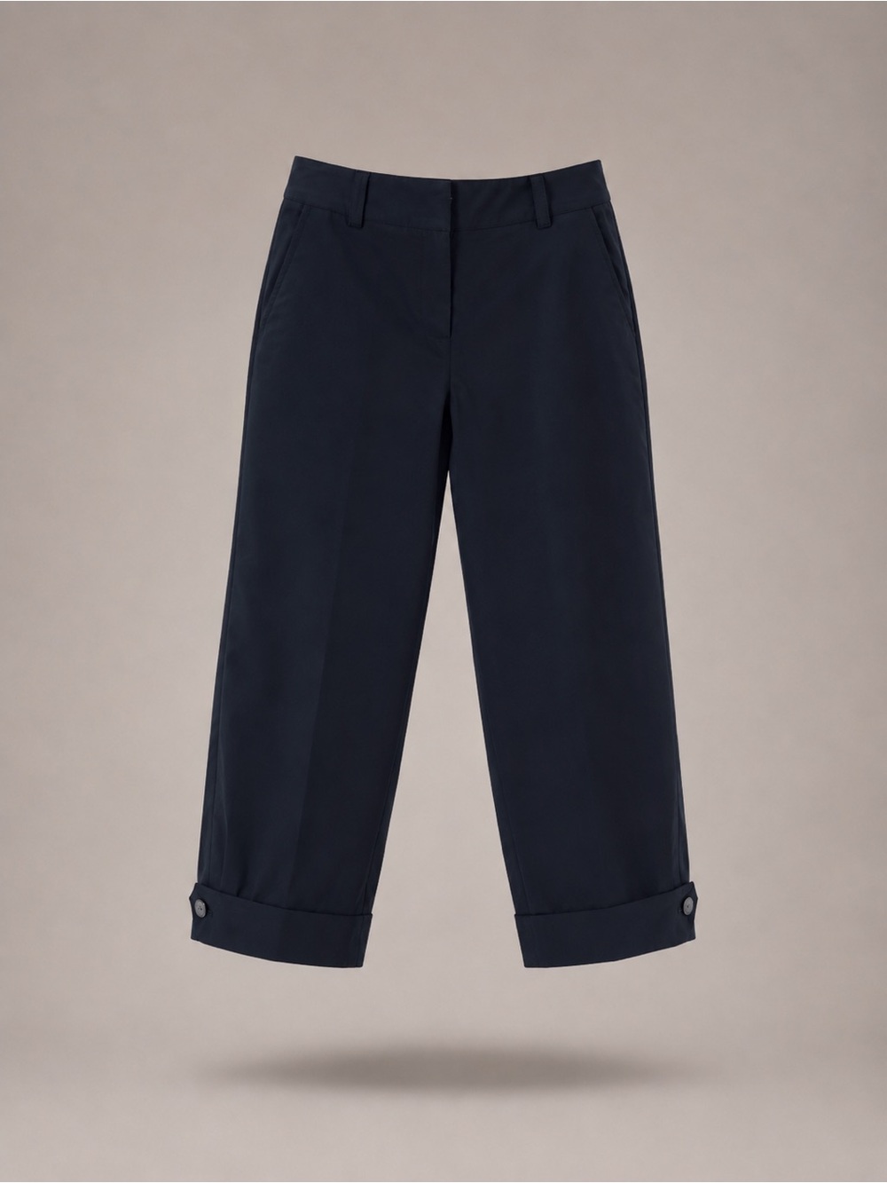 Daisy Fuentes Black Capris with Cuffed Hem